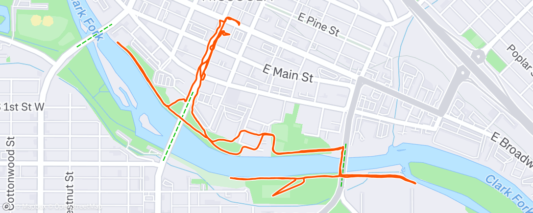 Map of the activity, Morning Walk