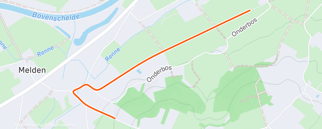 Map of the activity, Evening Ride