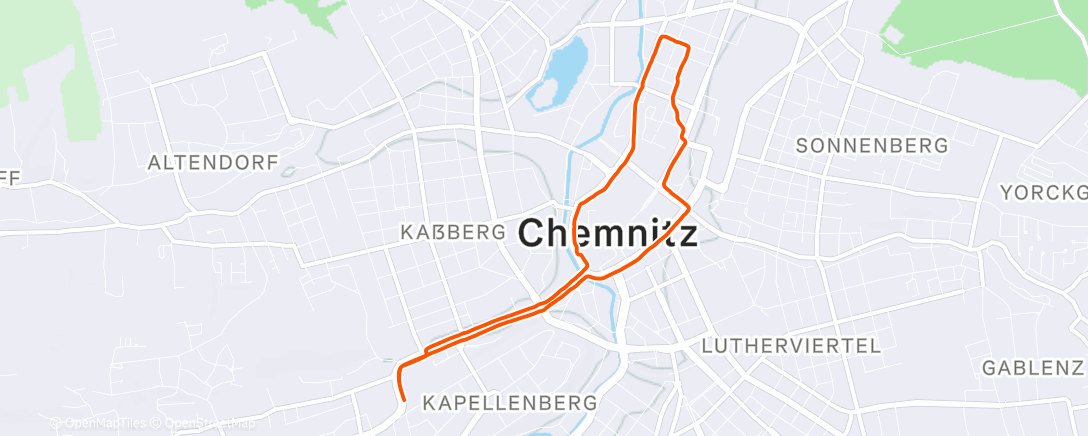 Map of the activity, Morning Run