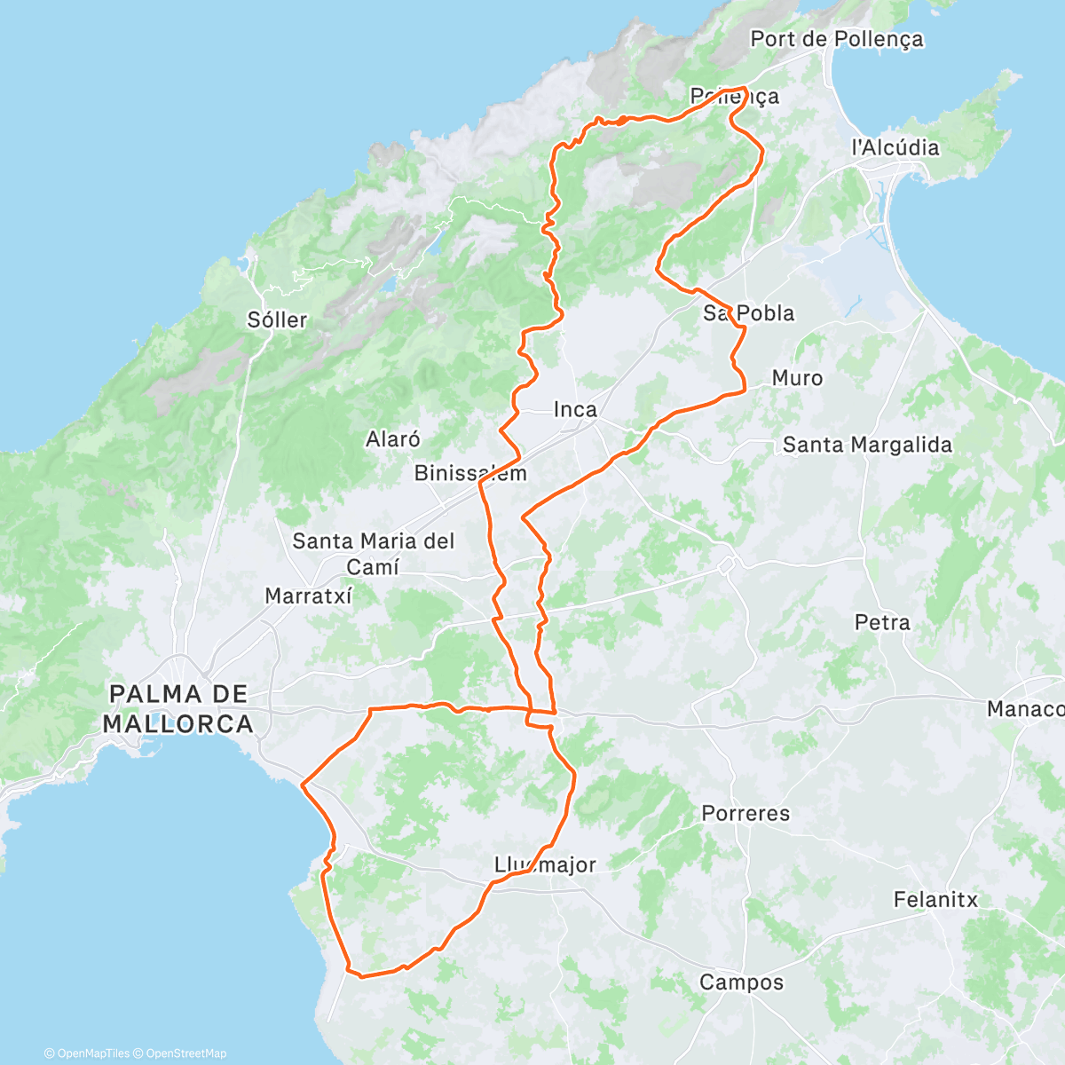 Map of the activity, Morgenausfahrt