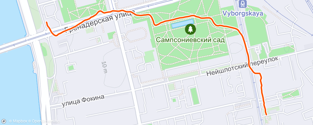 Map of the activity, Night Walk