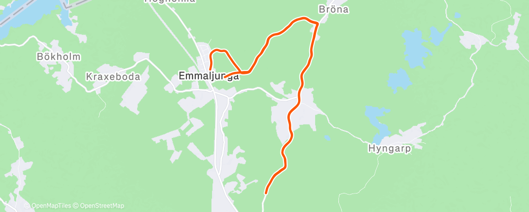 Map of the activity, Morning Run