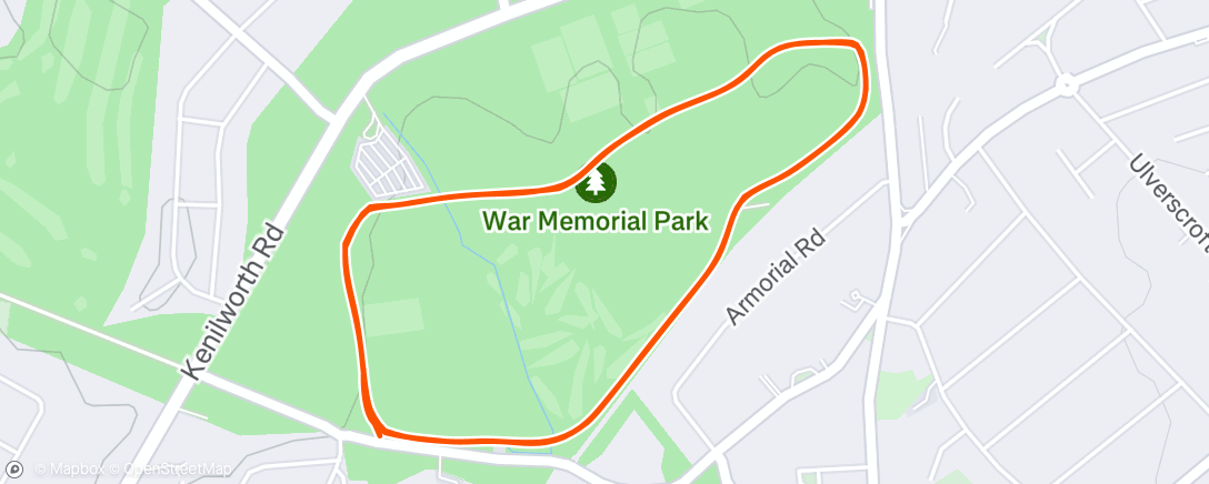 Map of the activity, Cov Park Run