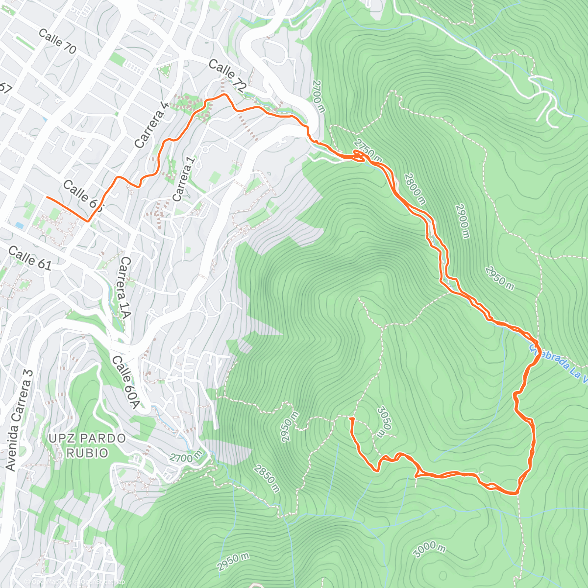 Map of the activity, Morning Walk