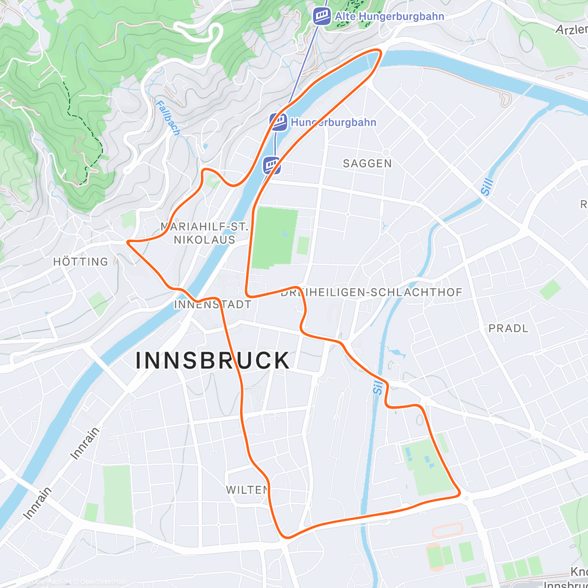 Map of the activity, 555 is Back - Zwift -  B ill (OTR Force)'s Meetup on Innsbruckring in Innsbruck