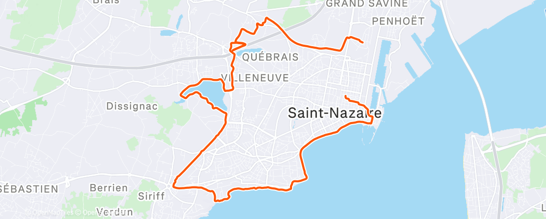 Карта физической активности (Course à pied le matin)