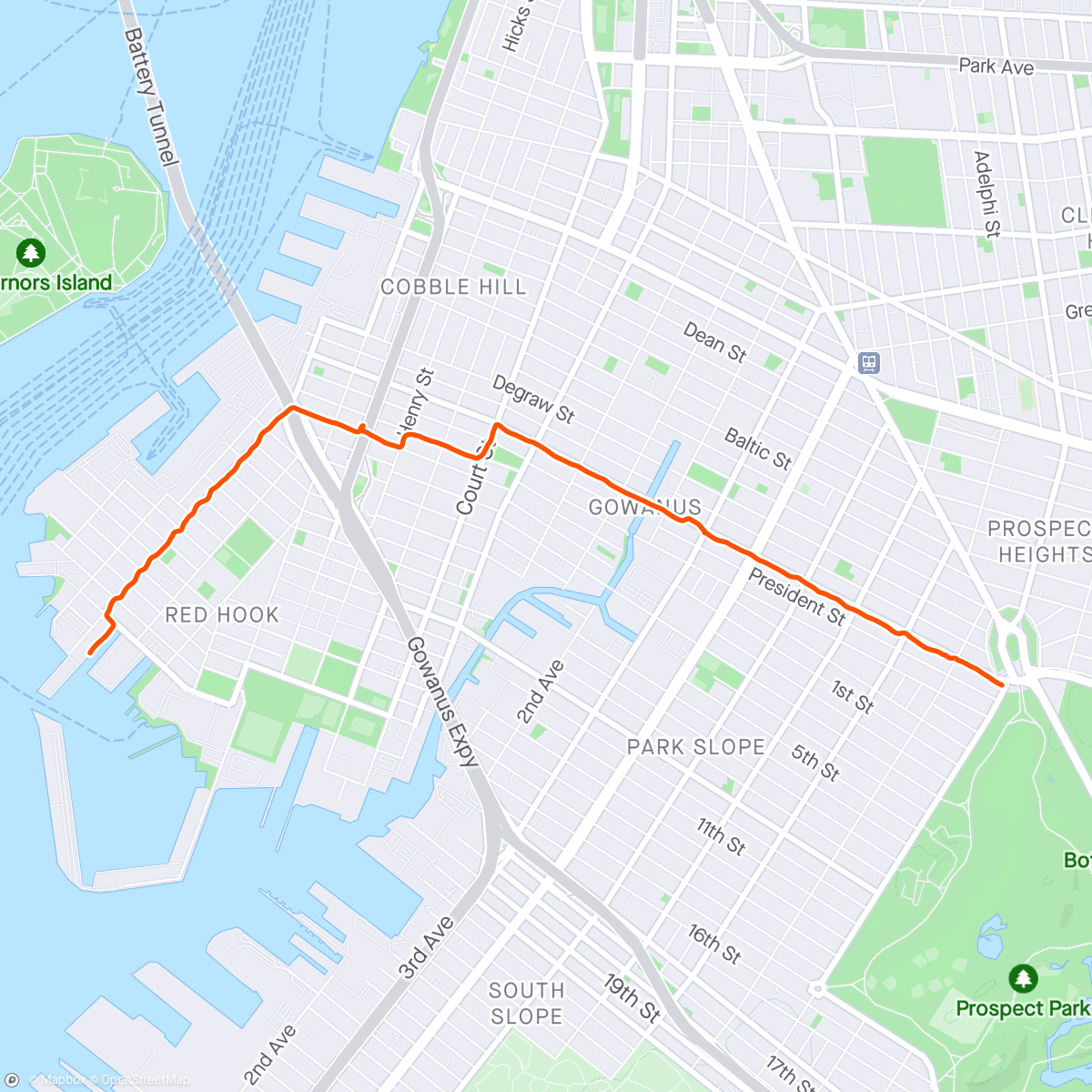 「Evening Walk」活動的地圖