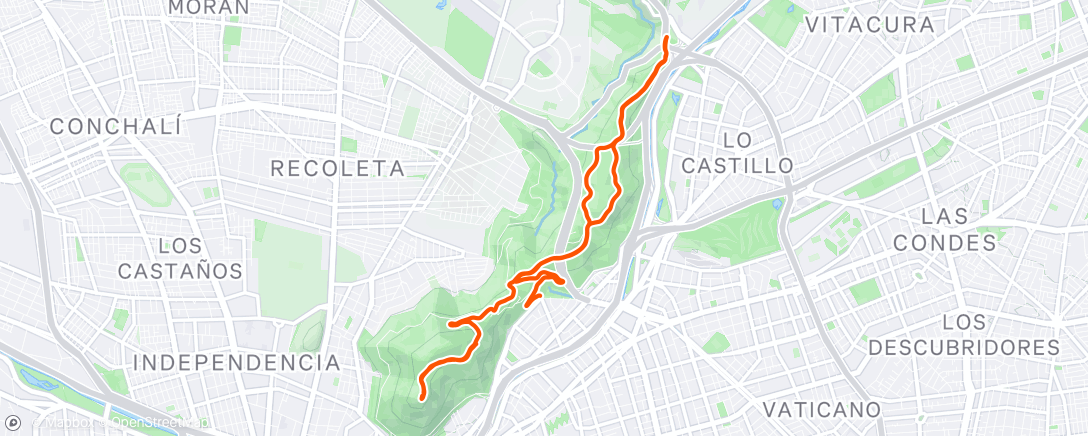 Map of the activity, Sesión en el San Cristóbal