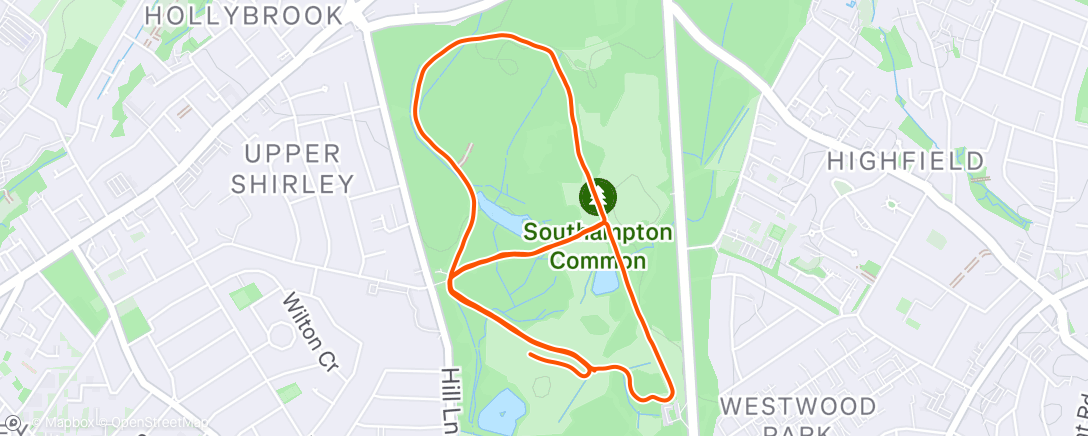 Carte de l'activité Southampton ParkRun