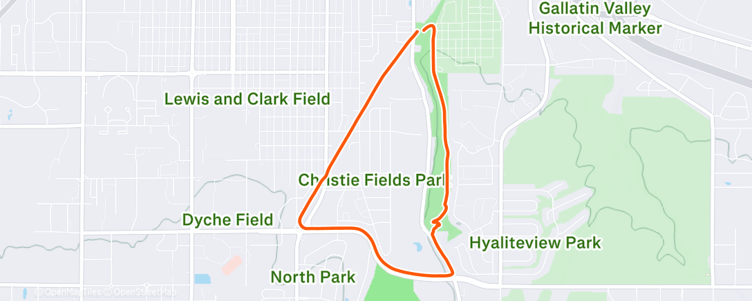 Map of the activity, Afternoon Walk