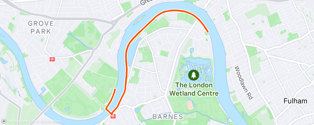 Map of the activity, Morning Run