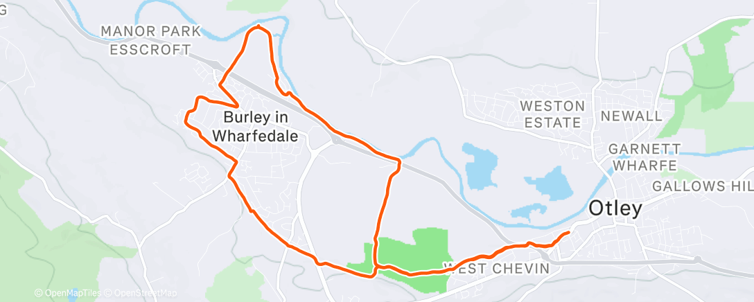 Map of the activity, Morning Run