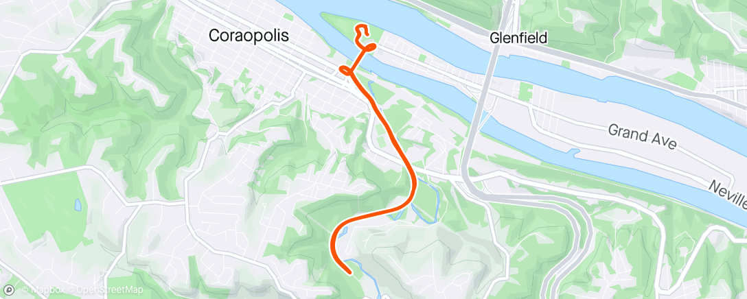 Map of the activity, Afternoon Run - a little mp activity