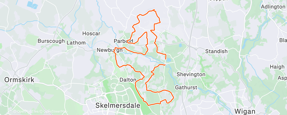 Map of the activity, Morning Trail Run