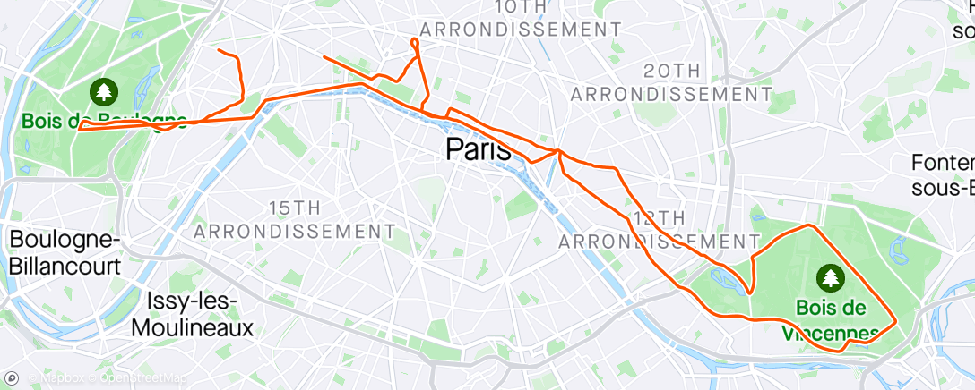 Map of the activity, Marathon de Paris : Le mur fut moins violent mais la tête a tapé quand même 🫠🫣