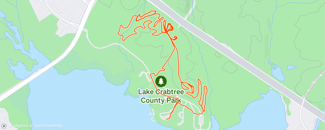 Map of the activity, Lunch Mountain Bike Ride