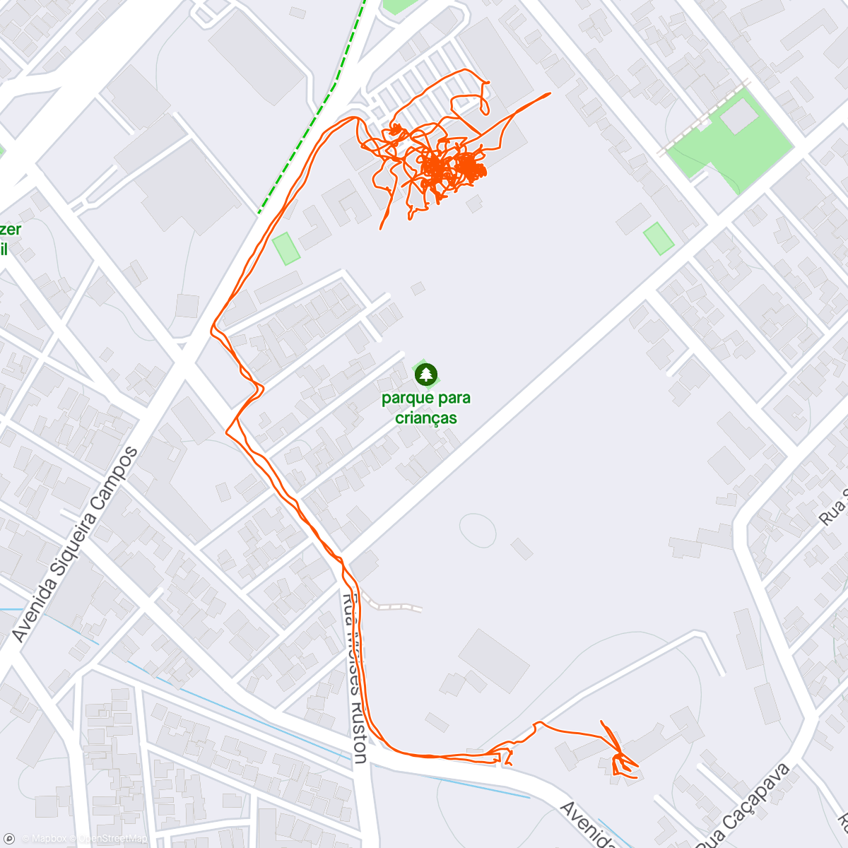 Map of the activity, Caminhada .