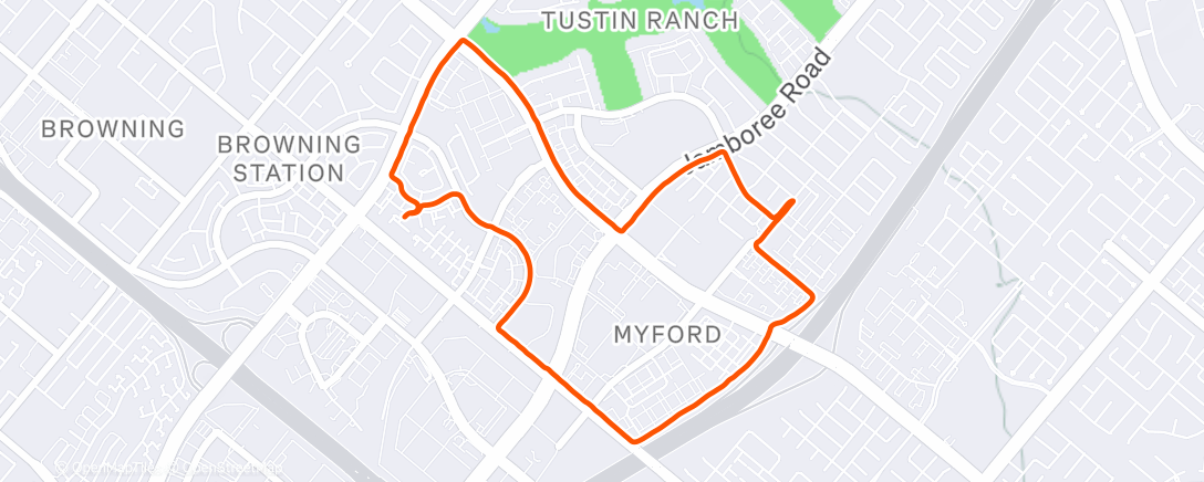 Map of the activity, Morning Run