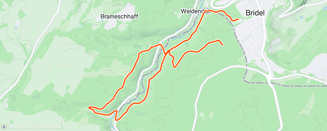 Map of the activity, Lunch Trail Run