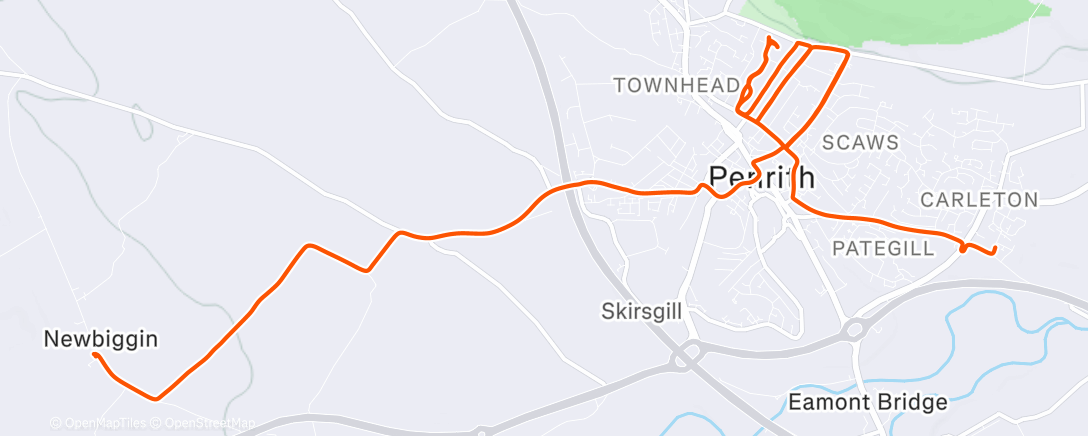 Map of the activity, Lunch Ride