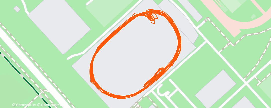 Map of the activity, Course à pied le midi