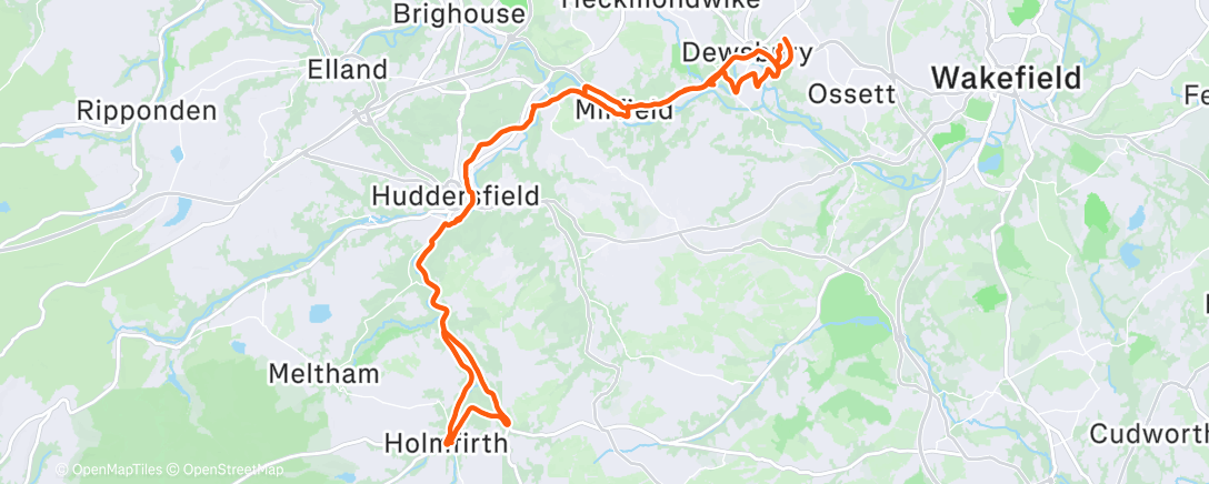 Mappa dell'attività Cold to Holmfirth