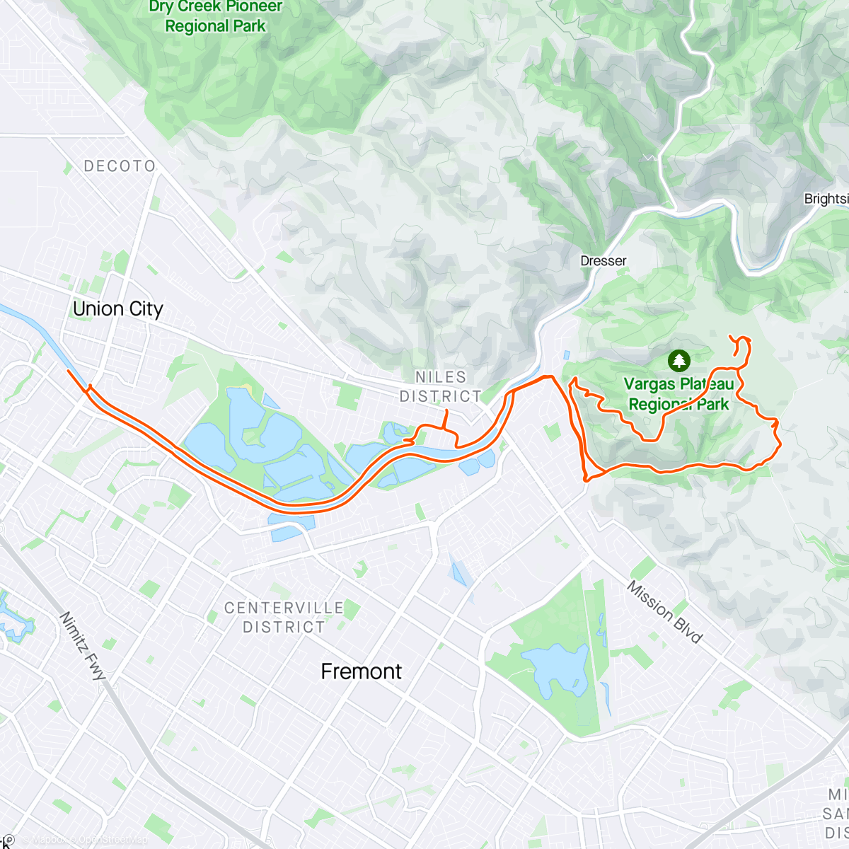 Map of the activity, Vargas Plateau