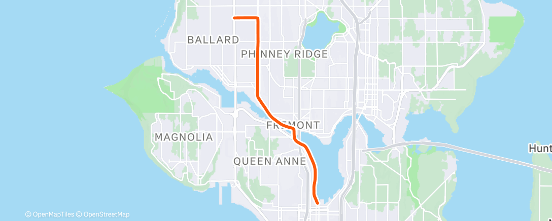 Map of the activity, Afternoon Ride