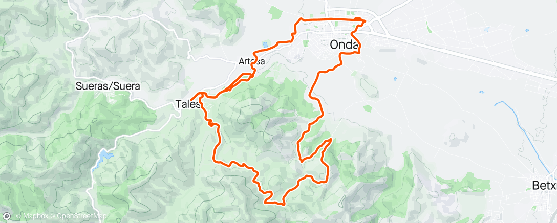 「Bicicleta de montaña por la tarde」活動的地圖