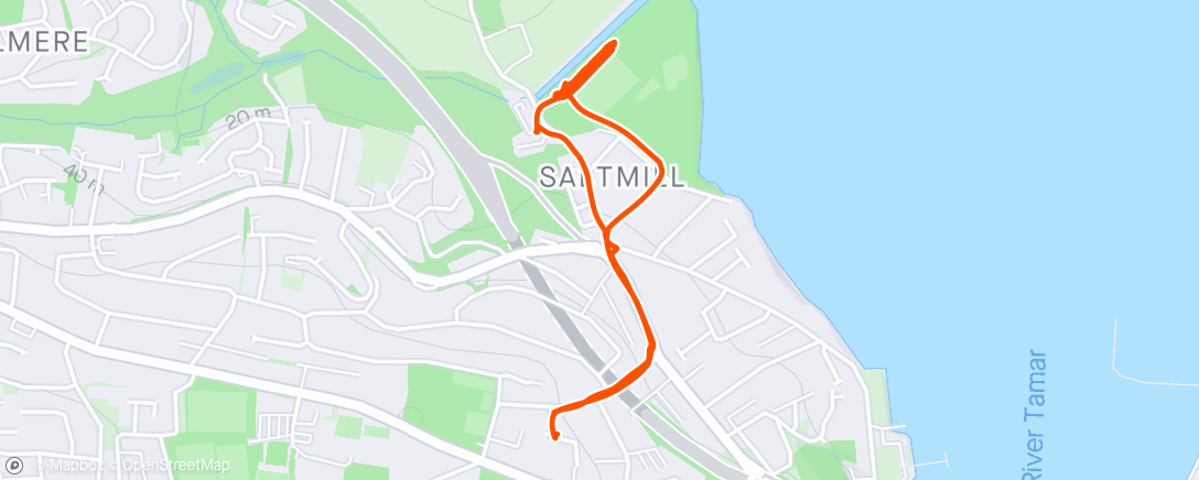アクティビティ「Tamar Trotters - sprint session」の地図