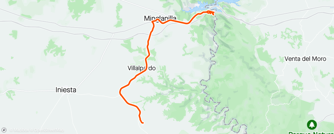 Map of the activity, Mtb road