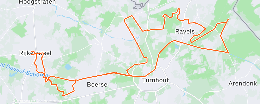 Kaart van de activiteit “Turnhout gravel series - on ice ❄️”