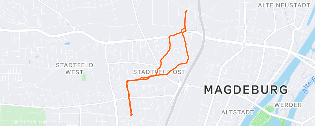 Map of the activity, Arbeitsweg