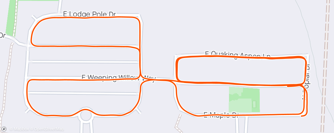 Mapa da atividade, Zone 2 Stroller Run