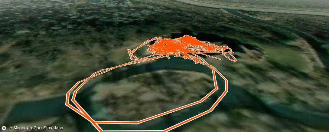 Map of the activity, Morning Moving Hike - First Half