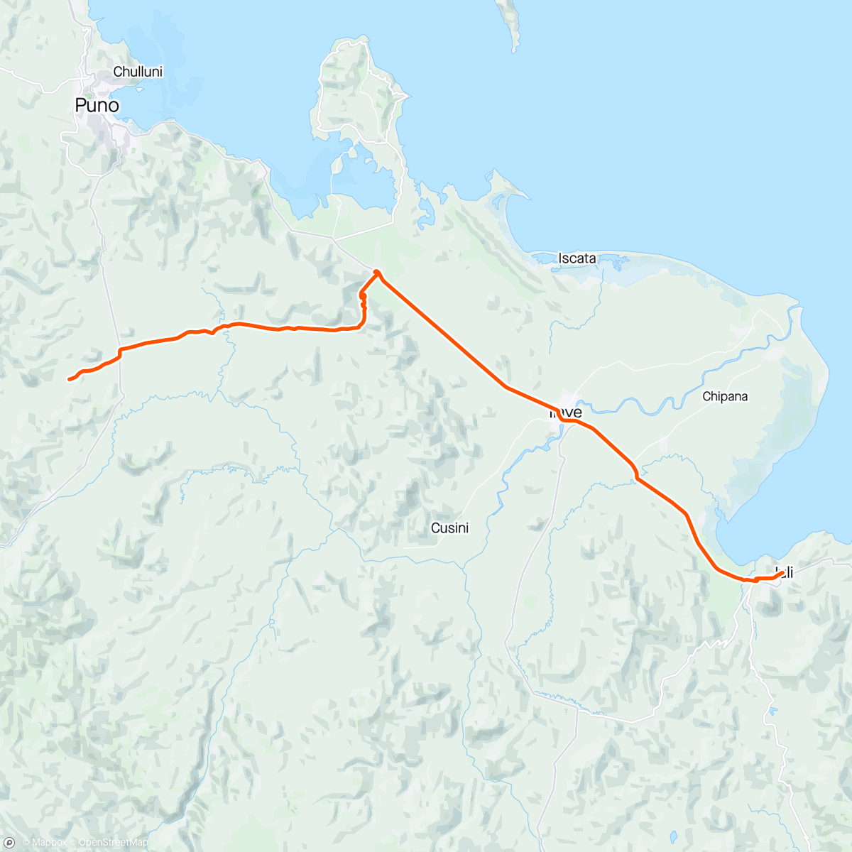 Mapa da atividade, D42 🚲 : Camino del Puma, día 1