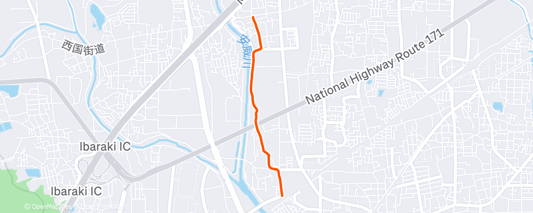 Map of the activity, 朝のウォーキング