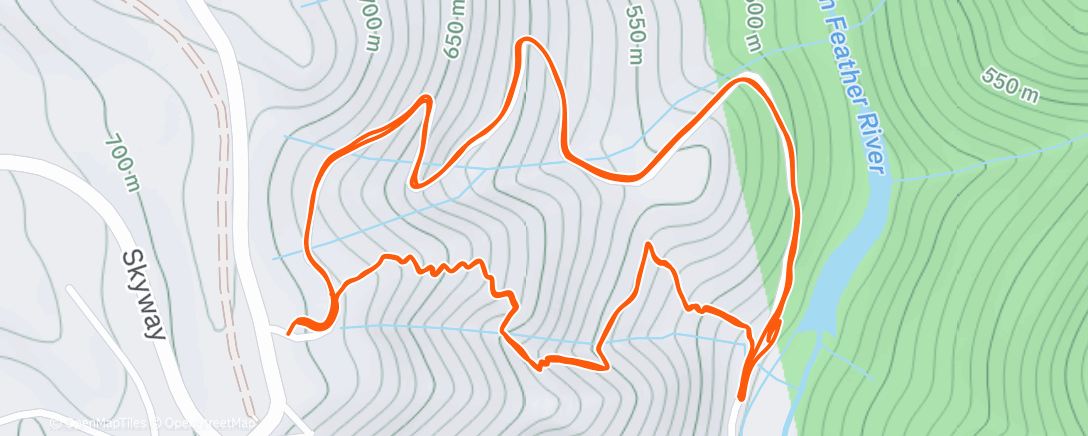 Map of the activity, Morning Hike