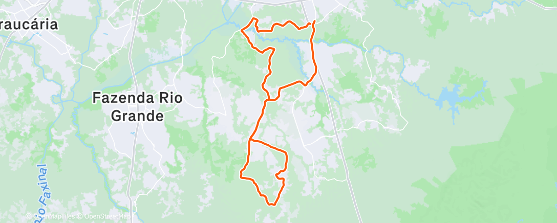 Karte der Aktivität „Pedalada de mountain bike vespertina”