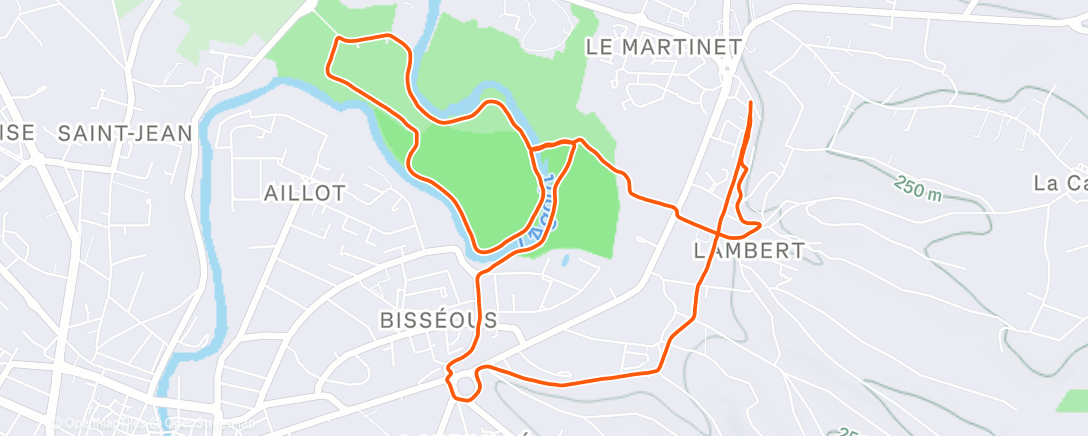 Карта физической активности (Afternoon Run)