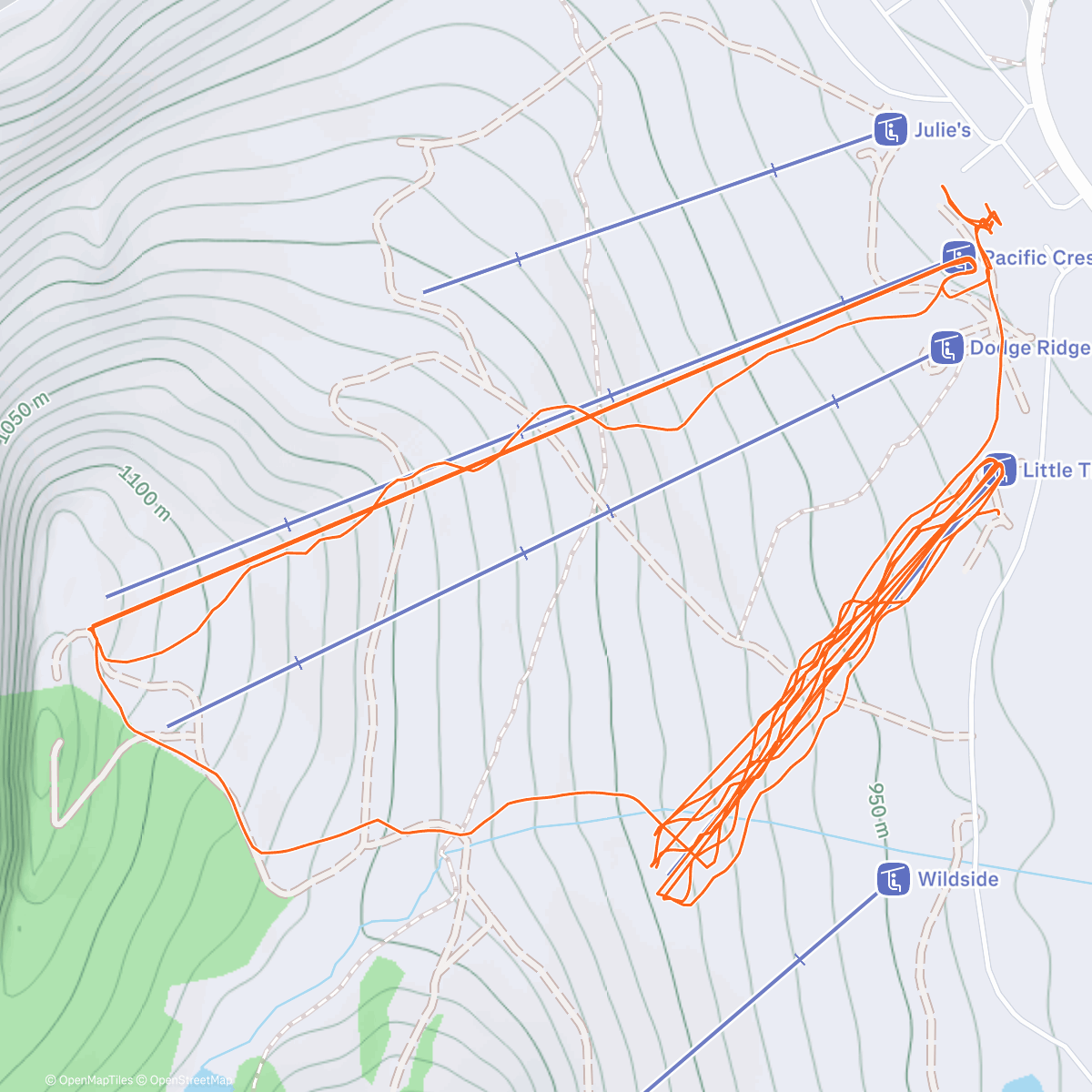 Map of the activity, Hitting the slopes!