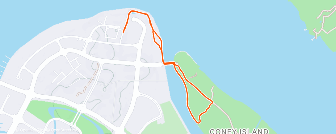 Map of the activity, Evening Run