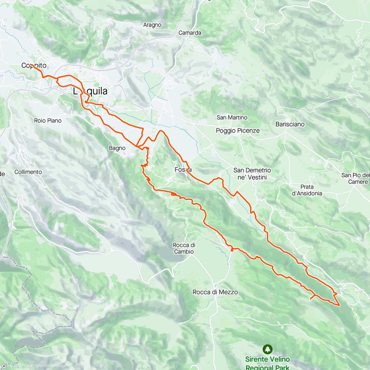 Map of the activity, Pagliare di tione