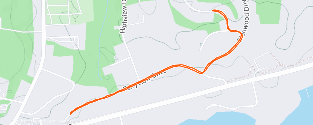 Mappa dell'attività Evening Walk