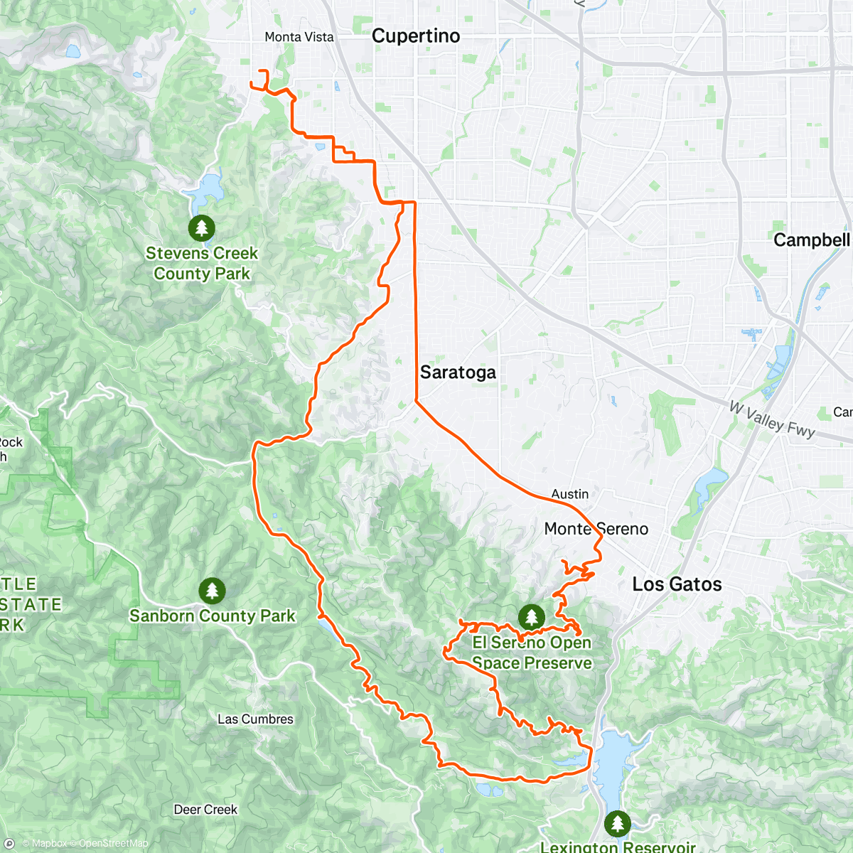 Map of the activity, Morning Ride