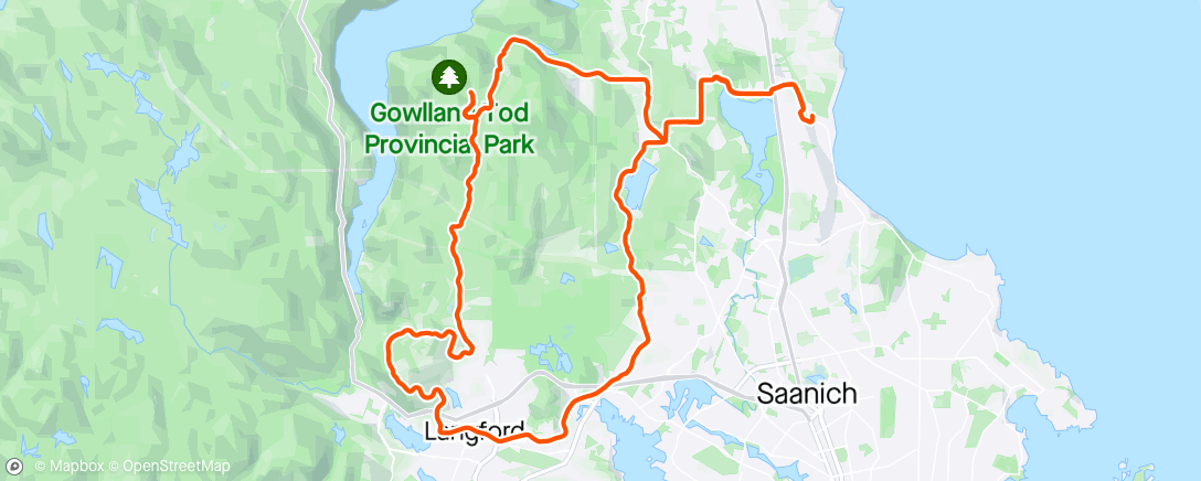 Map of the activity, Vacation day ride - Bear Mountain loop