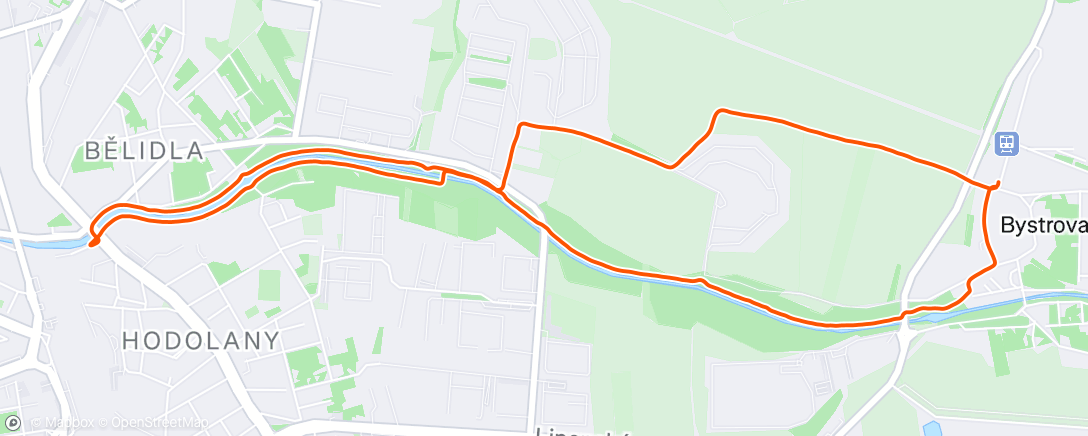 Map of the activity, Morning Run