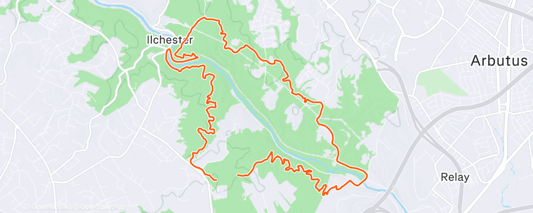 Map of the activity, Afternoon Ride