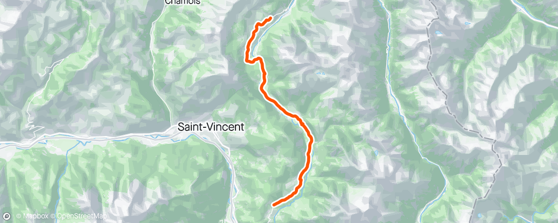 Map of the activity, ROUVY - RV051 Val d'Ayas DH
