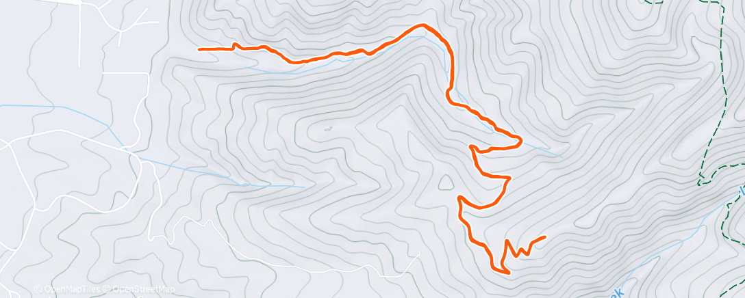 Map of the activity, Lunch Trail Run